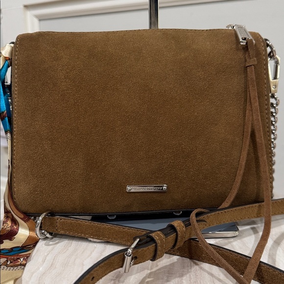 Rebecca Minkoff Avery Brown Suede Crossbody EUC - Picture 5 of 17